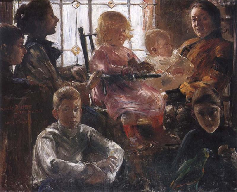 Lovis Corinth The Family of the Painter Fritz Rumpf